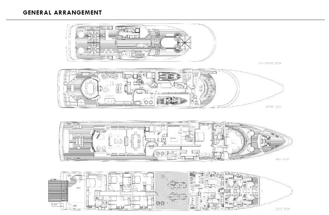 diagram, engineering drawing aboard ALFA G Yacht for Sale