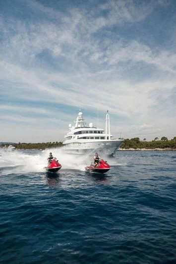a couple of people on a boat aboard ALFA G Yacht for Sale