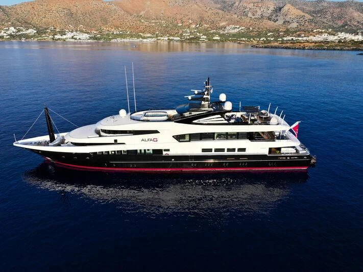 a boat on the water aboard ALFA G Yacht for Sale