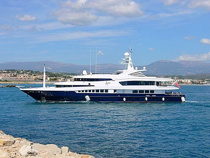 a boat in the water aboard ALFA G Yacht for Sale