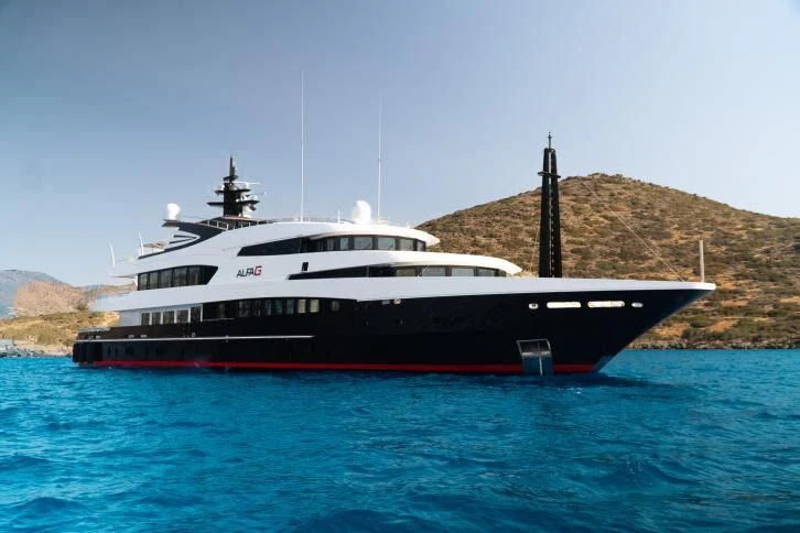 a boat in the water aboard ALFA G Yacht for Sale