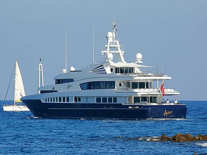 a large boat in the water aboard ALFA G Yacht for Sale