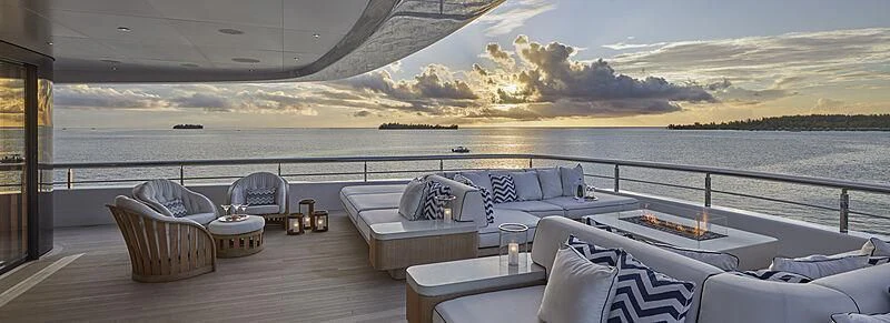 a large boat on a large body of water aboard IJE Yacht for Sale