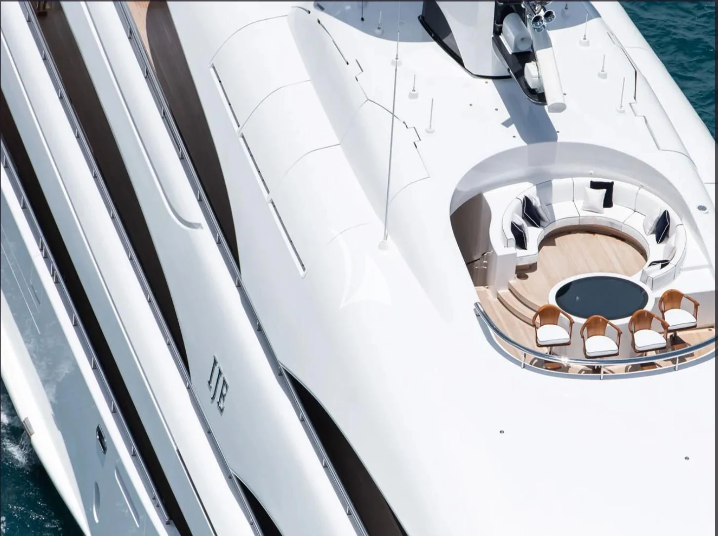 a boat with people on it aboard IJE Yacht for Sale