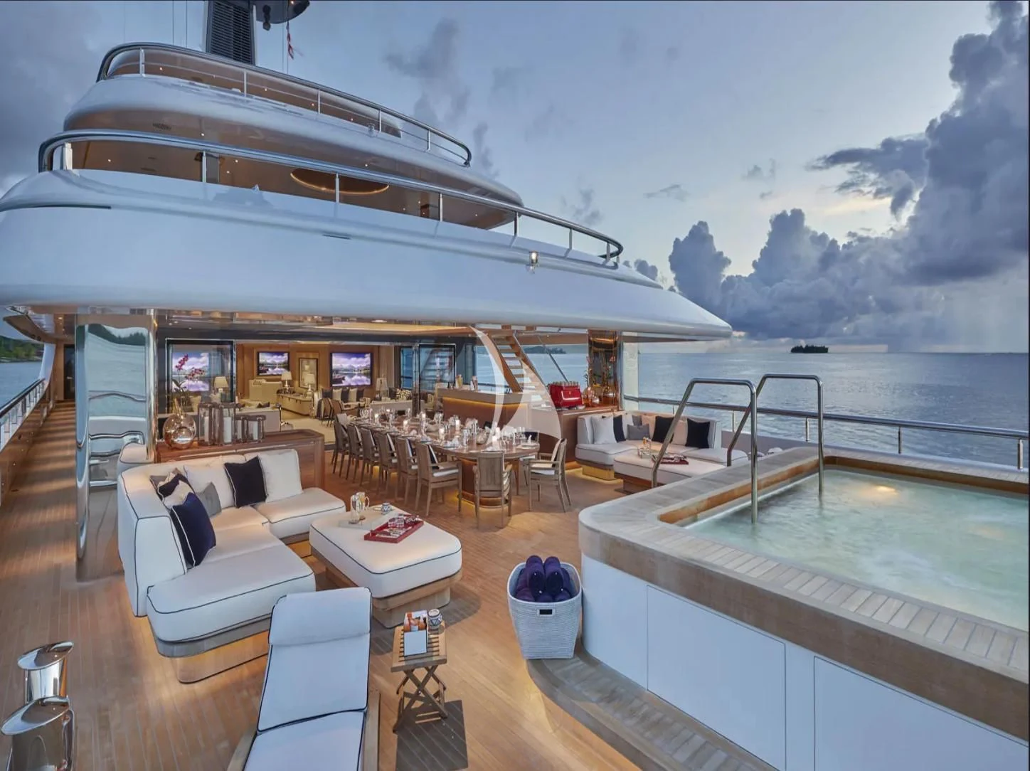 a boat on the water aboard IJE Yacht for Sale