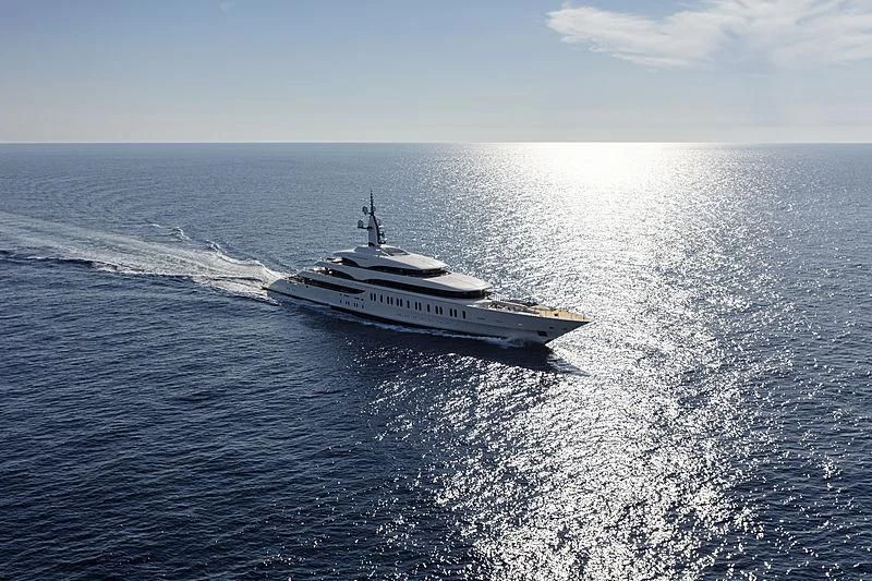 a boat in the water aboard IJE Yacht for Sale