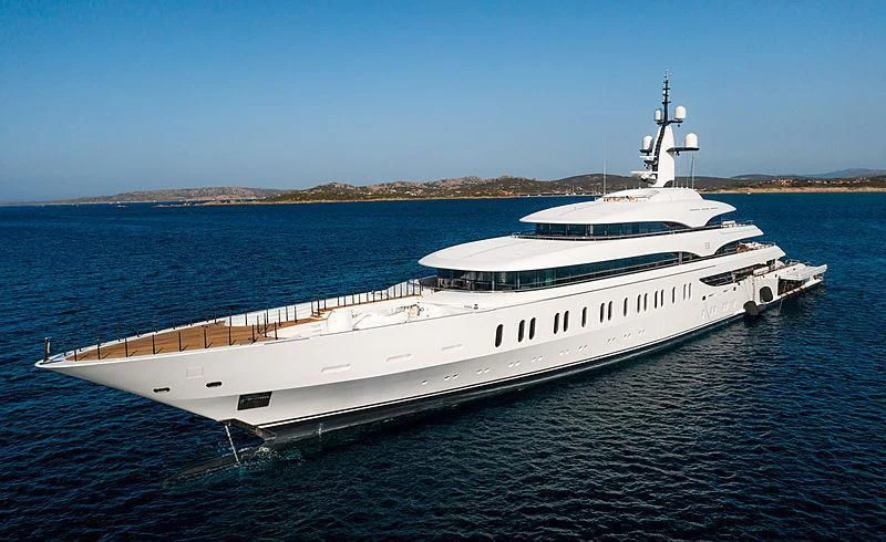 a large white ship aboard IJE Yacht for Sale