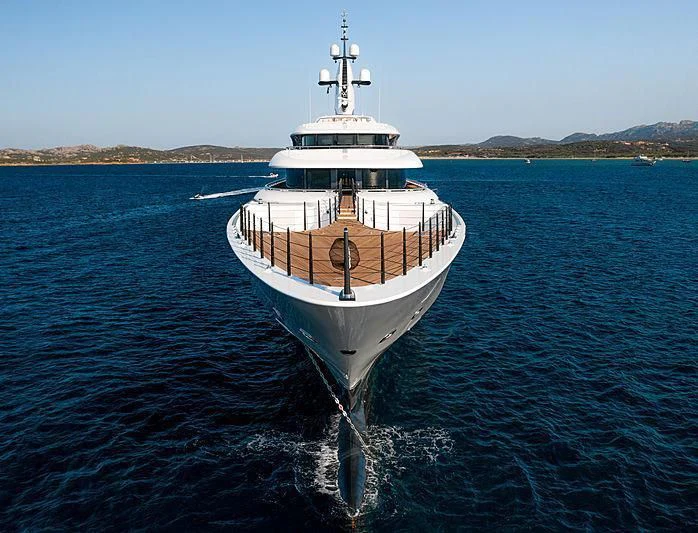 a boat in the water aboard IJE Yacht for Sale