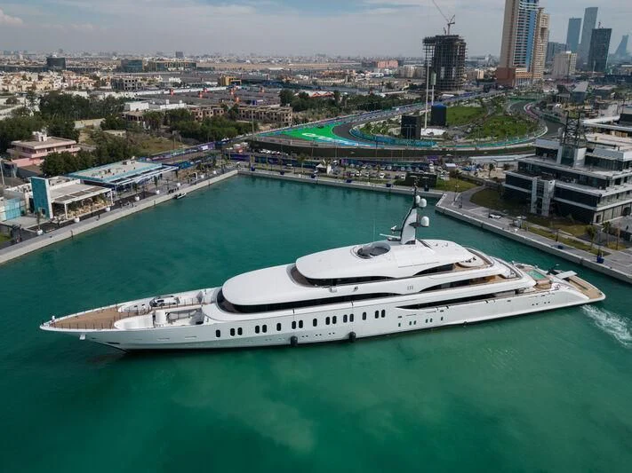 a high angle view of a ship aboard IJE Yacht for Sale