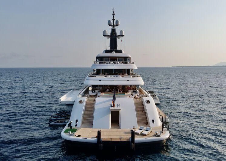 a boat in the water aboard IJE Yacht for Sale