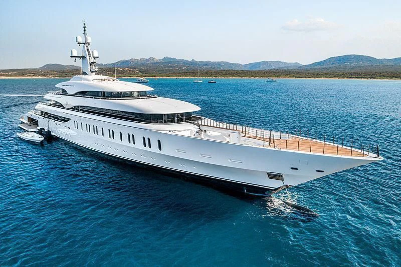a large white ship aboard IJE Yacht for Sale