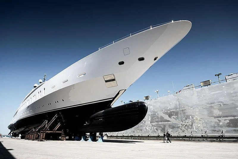 a large space ship on a snowy surface aboard IJE Yacht for Sale