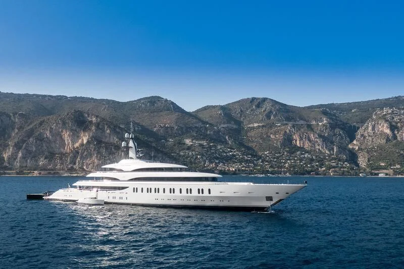 a boat in the water aboard IJE Yacht for Sale