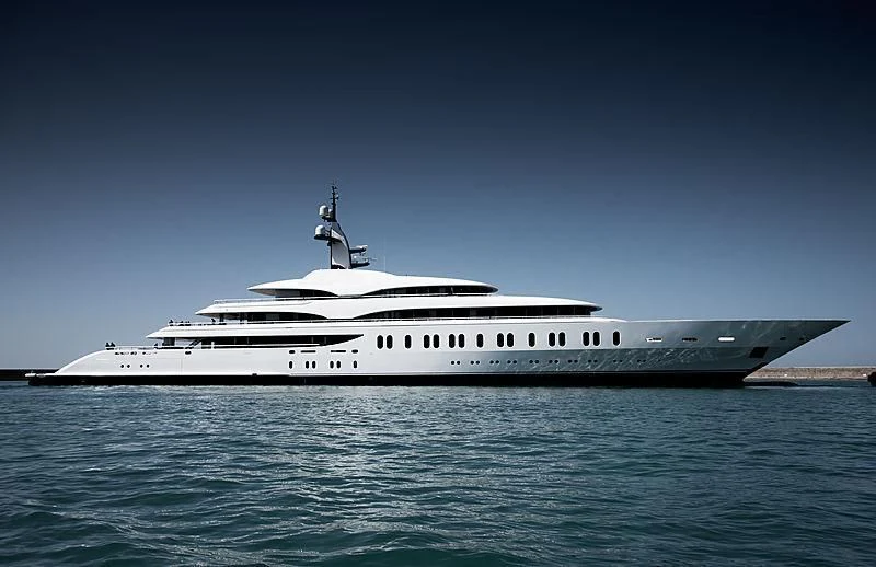 a white yacht in the water aboard IJE Yacht for Sale