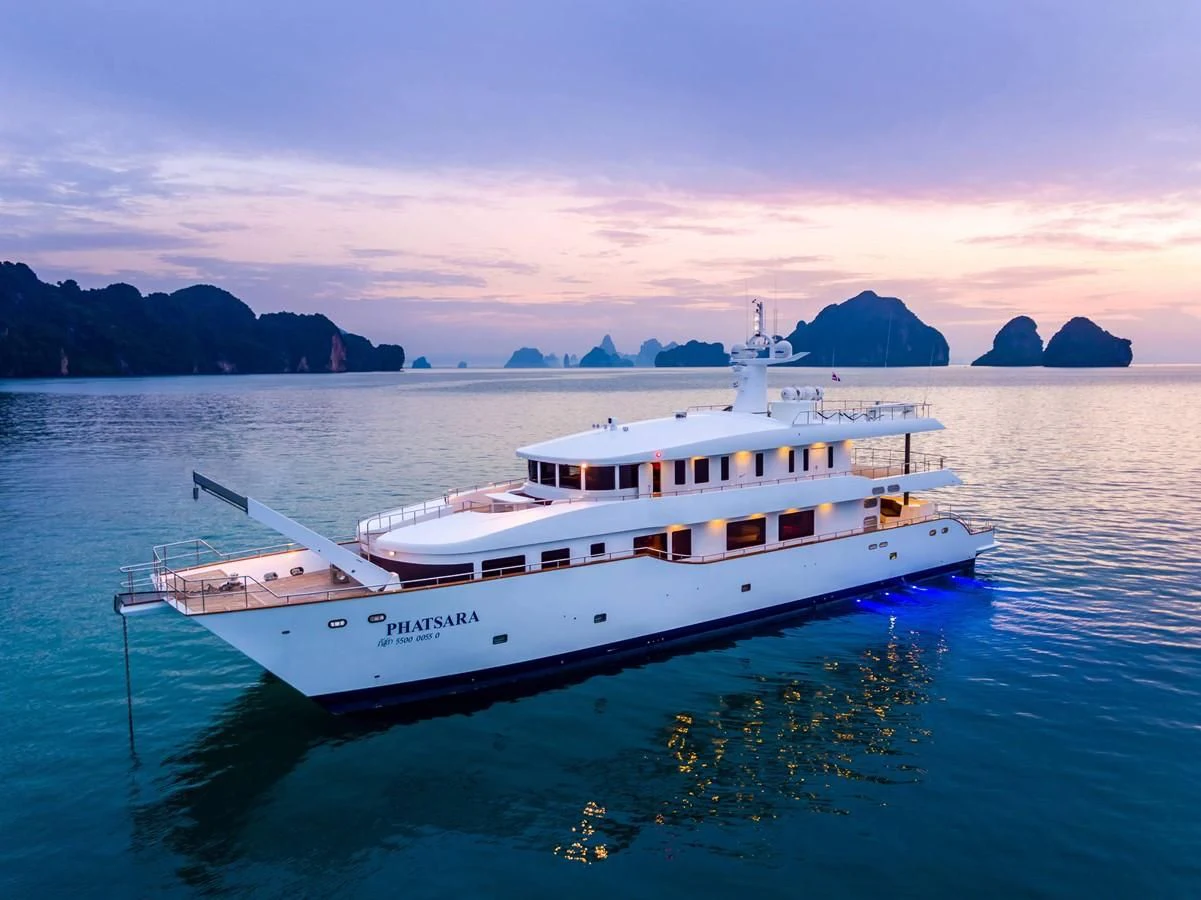 a boat in the water aboard PHATSARA Yacht for Sale