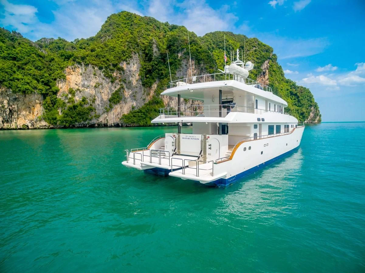 a boat in the water aboard PHATSARA Yacht for Sale