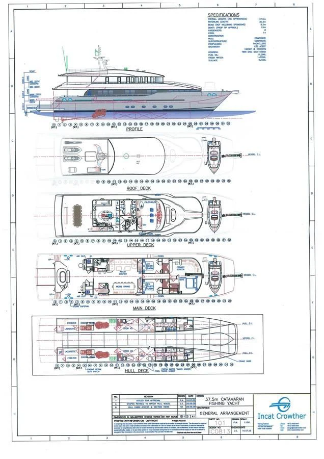 diagram, schematic aboard PHATSARA Yacht for Sale