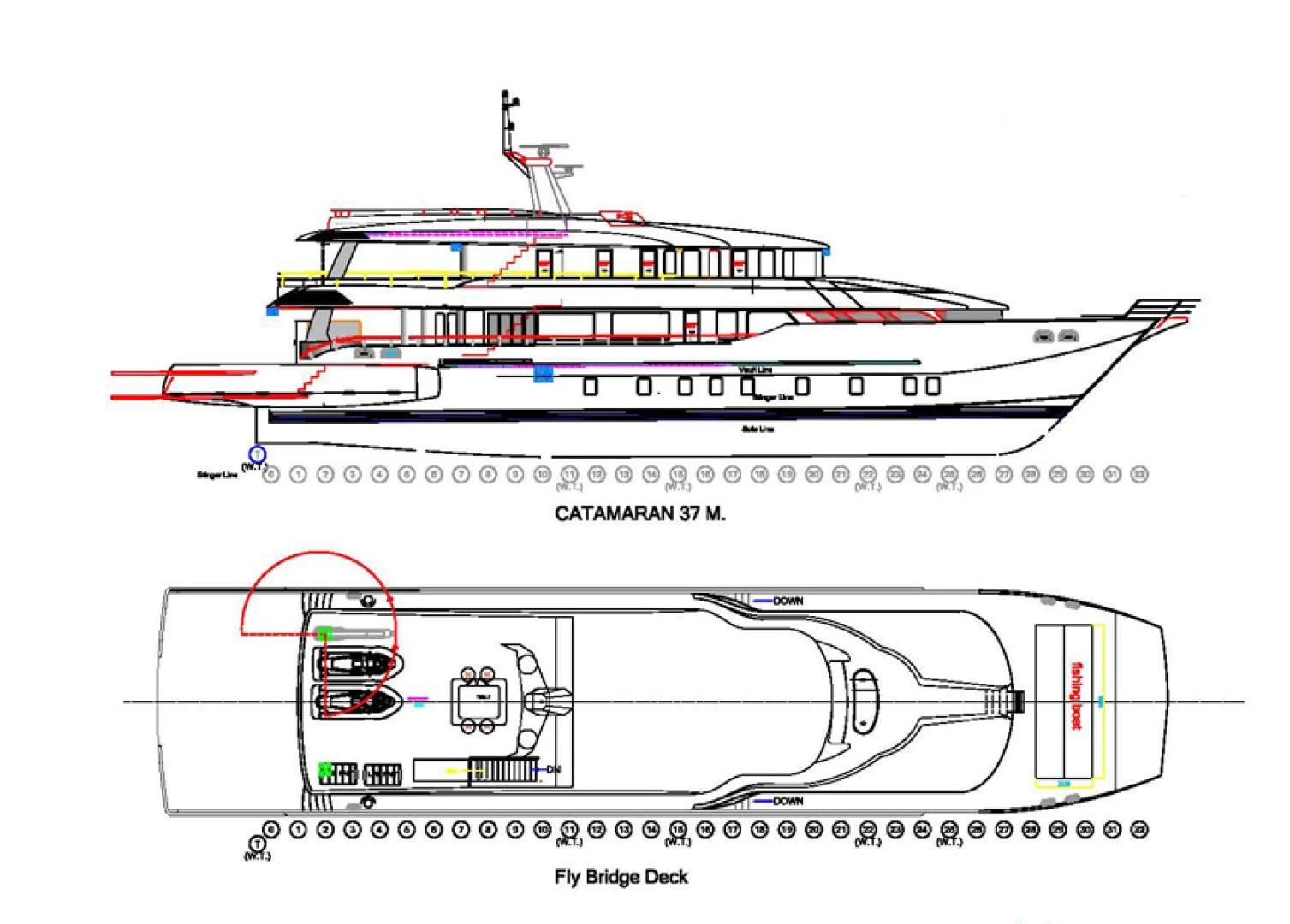 diagram aboard PHATSARA Yacht for Sale