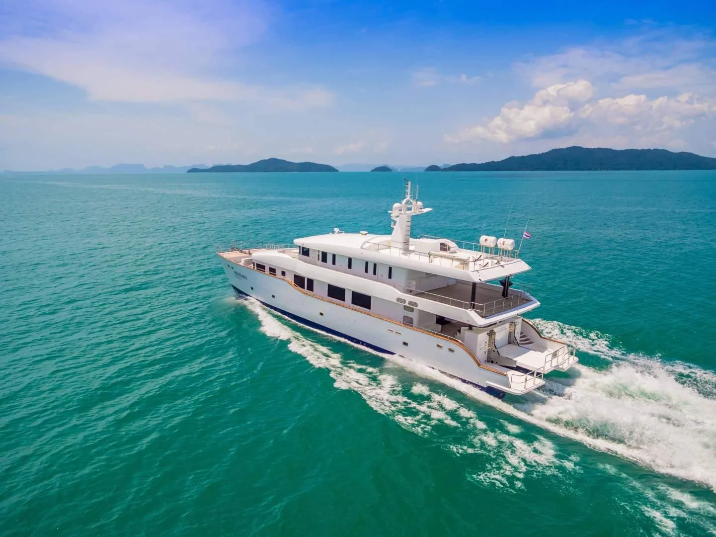 a boat on the water aboard PHATSARA Yacht for Sale