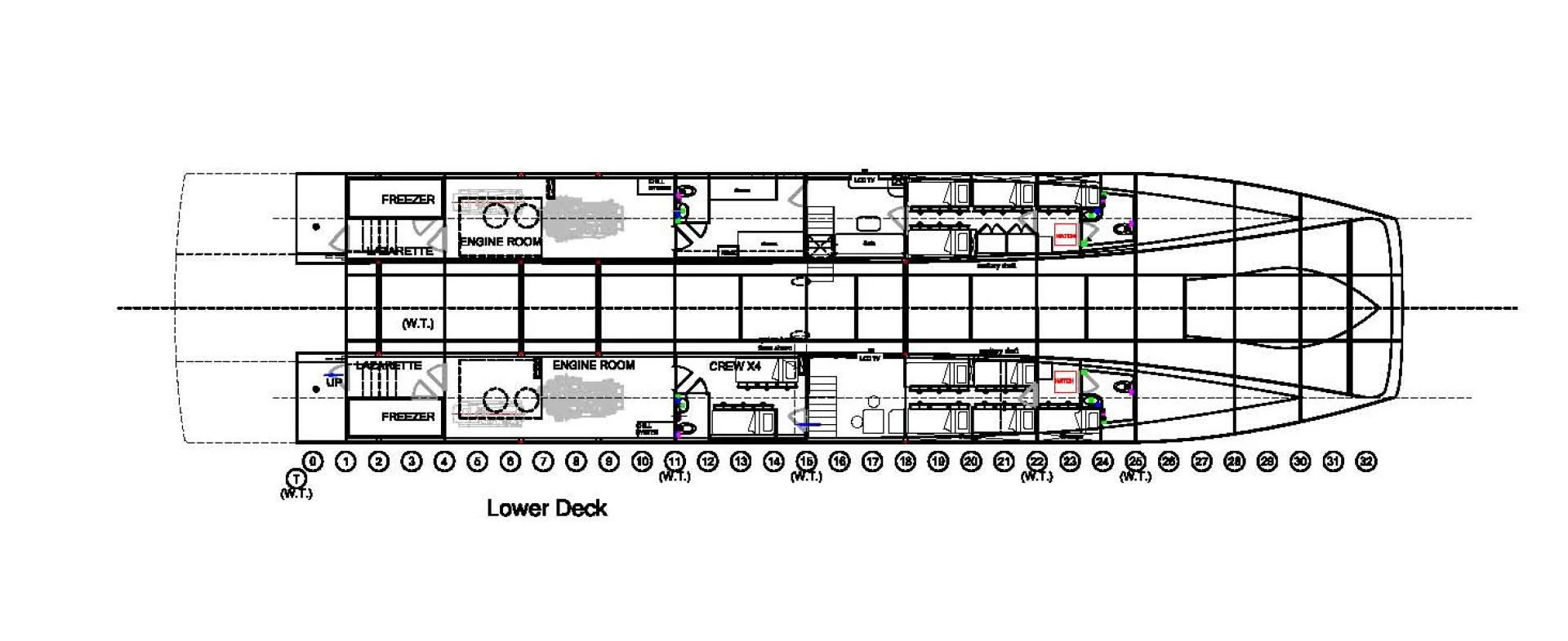 diagram, engineering drawing aboard PHATSARA Yacht for Sale
