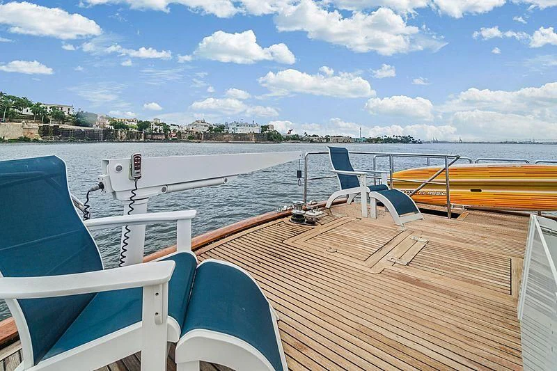a boat on the water aboard NIRVANA Yacht for Sale