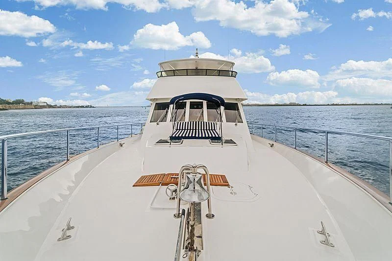 a boat on a body of water aboard NIRVANA Yacht for Sale