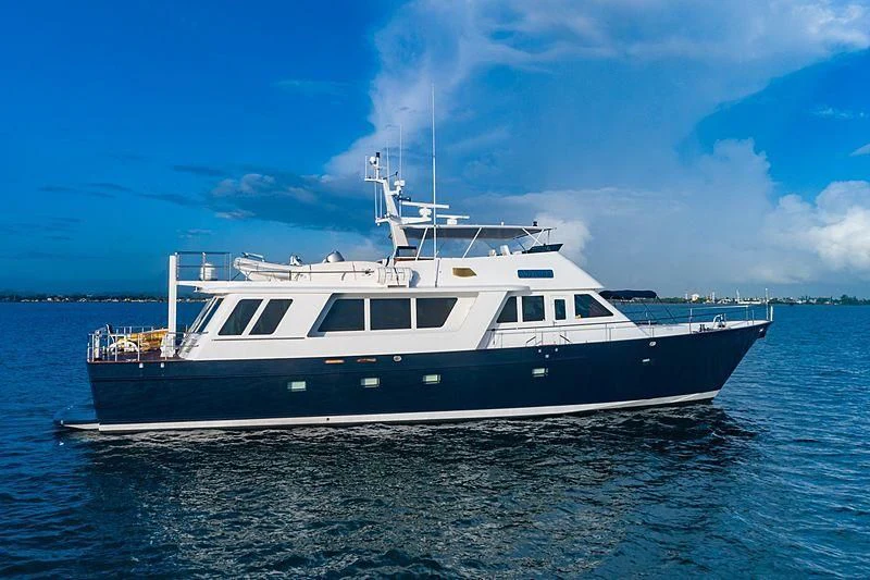 a boat in the water aboard NIRVANA Yacht for Sale