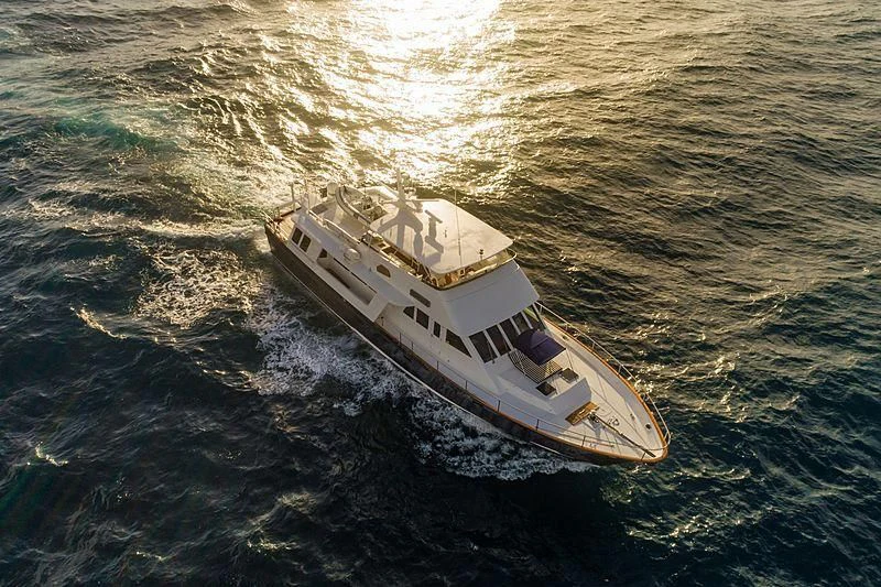 a boat in the water aboard NIRVANA Yacht for Sale