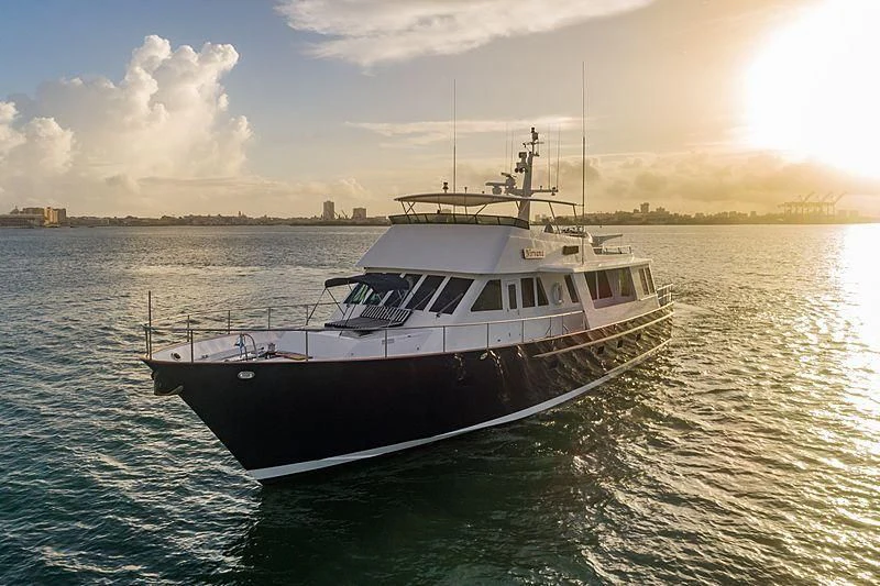 a boat on the water aboard NIRVANA Yacht for Sale