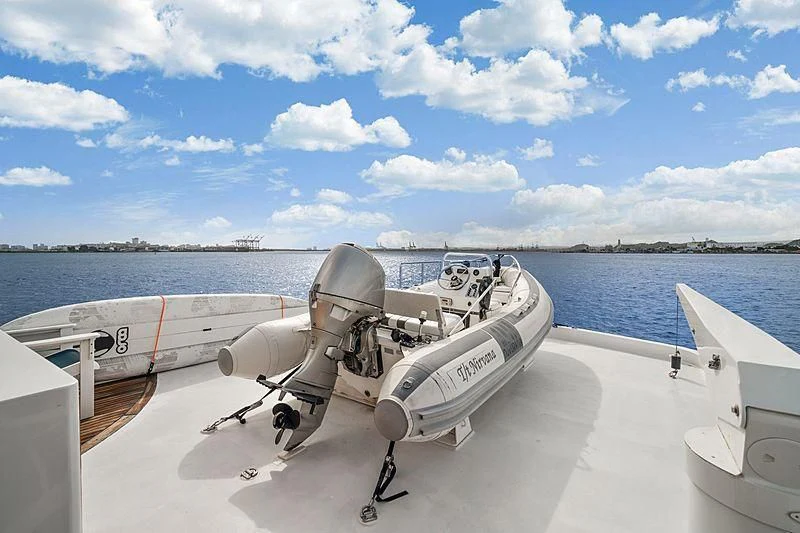 a boat on the water aboard NIRVANA Yacht for Sale