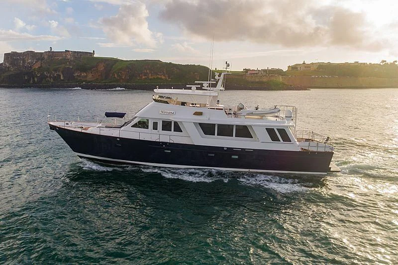 a boat on the water aboard NIRVANA Yacht for Sale