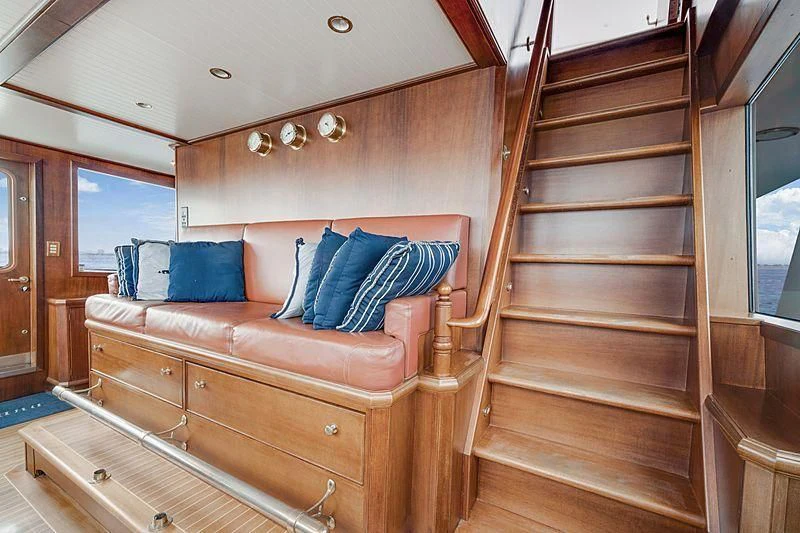 a bed in a cabin aboard NIRVANA Yacht for Sale