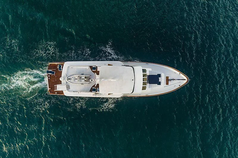 a boat in the water aboard NIRVANA Yacht for Sale