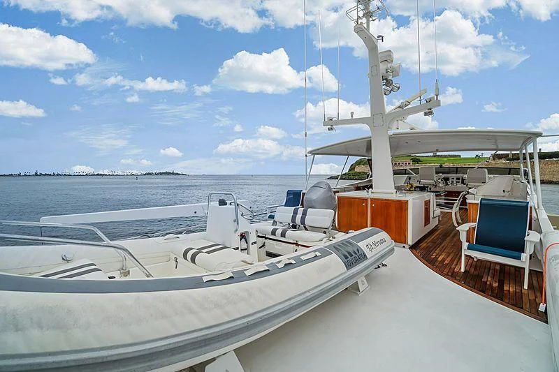a boat on the water aboard NIRVANA Yacht for Sale