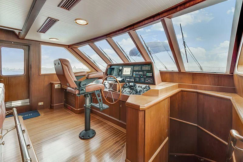 inside of a vehicle aboard NIRVANA Yacht for Sale