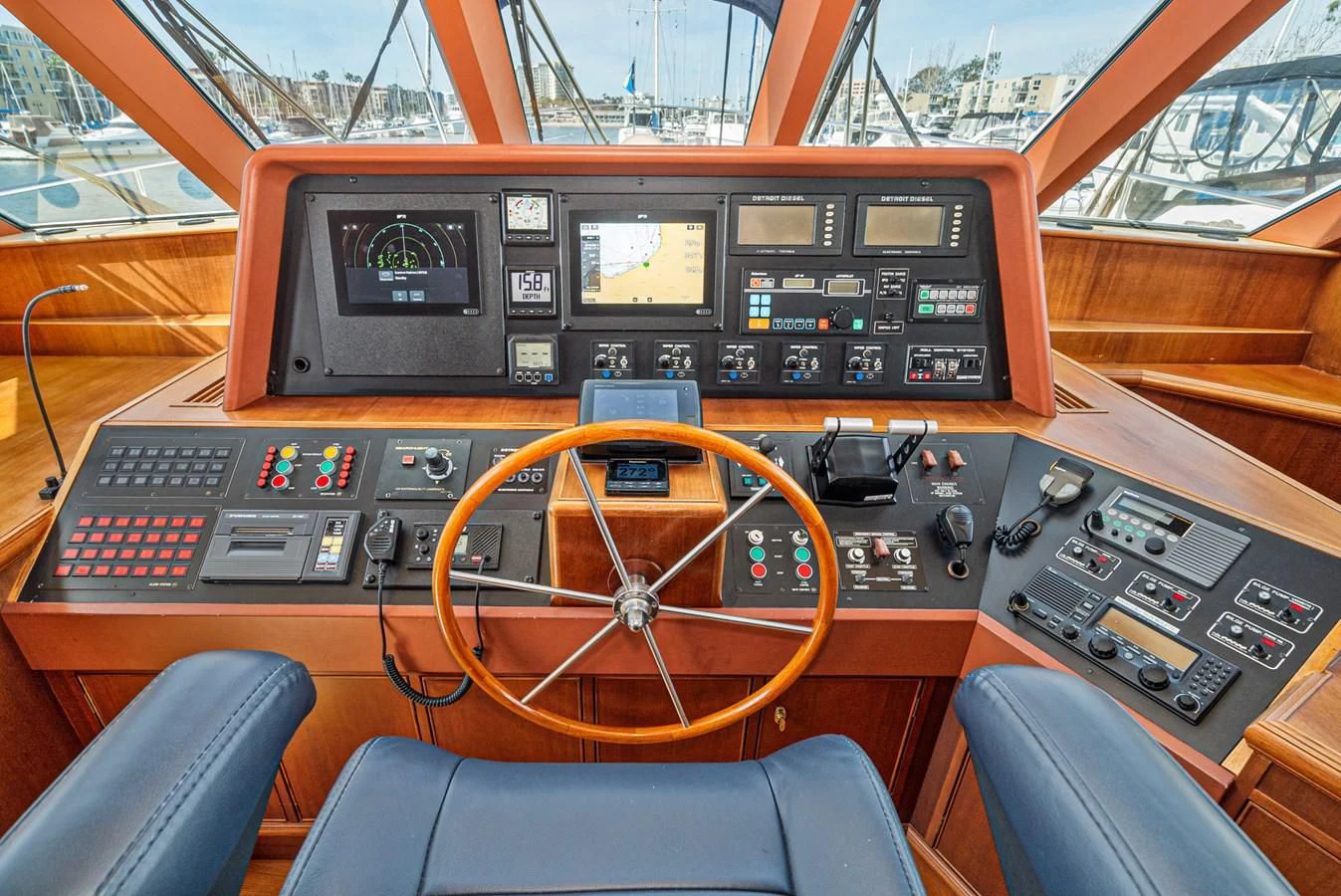 inside of a vehicle aboard NIRVANA Yacht for Sale