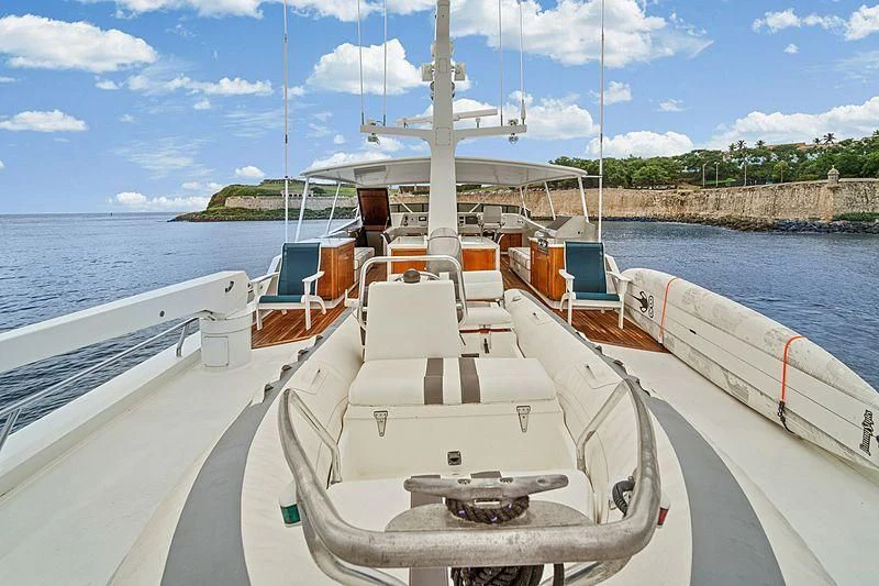 a boat on the water aboard NIRVANA Yacht for Sale