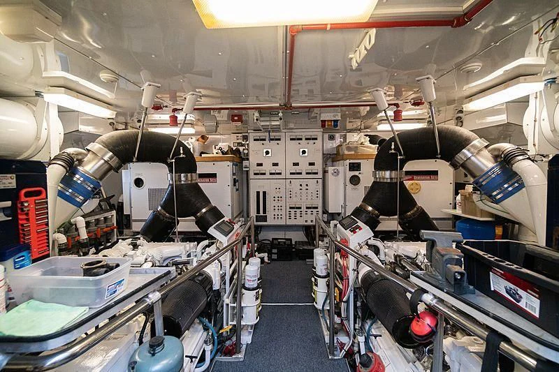 a room with machinery aboard NIRVANA Yacht for Sale