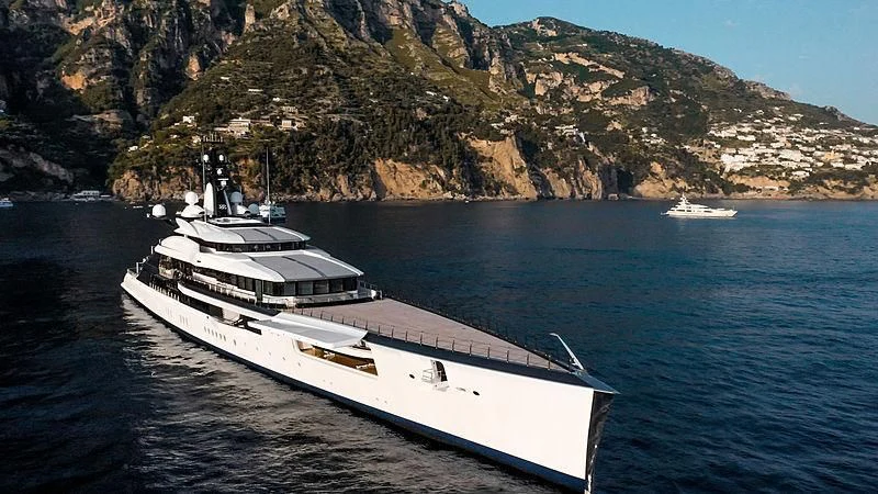 a boat on the water aboard BRAVO EUGENIA Yacht for Sale