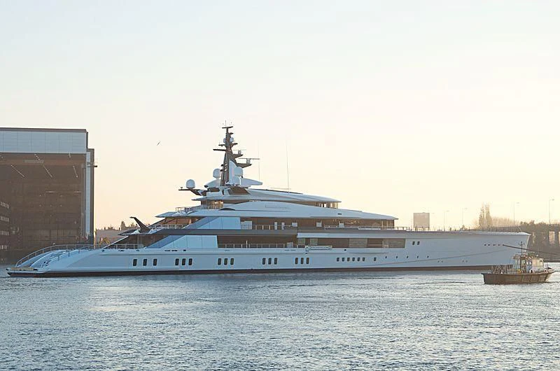 a large ship in the water aboard BRAVO EUGENIA Yacht for Sale