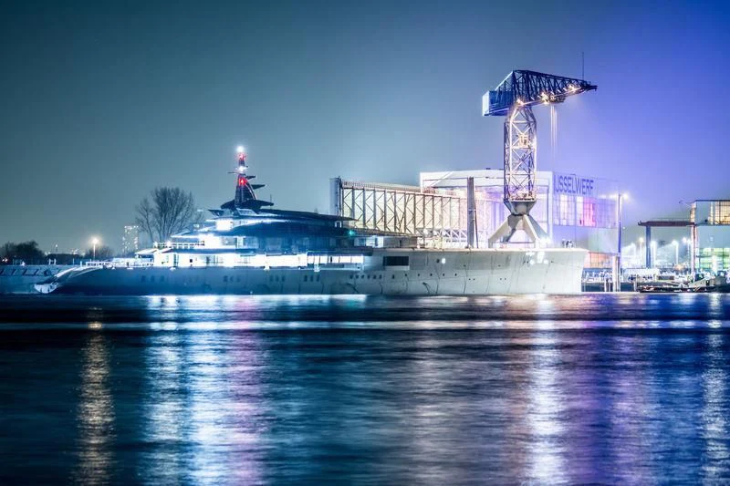 a large boat in the water aboard BRAVO EUGENIA Yacht for Sale
