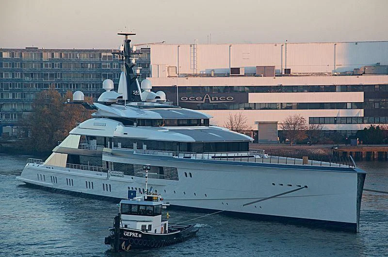 a large cruise ship in the water aboard BRAVO EUGENIA Yacht for Sale