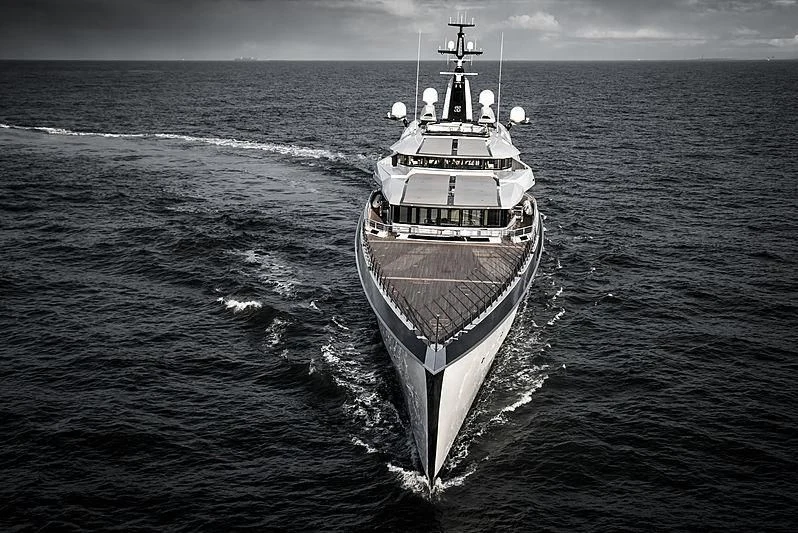 a ship in the water aboard BRAVO EUGENIA Yacht for Sale