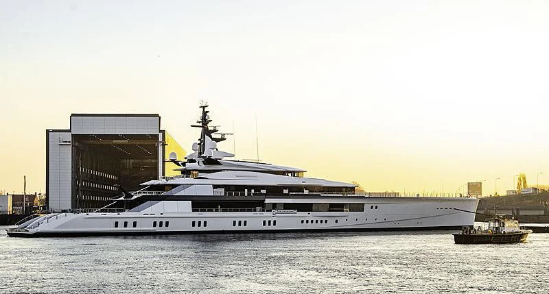 a large cruise ship in the water aboard BRAVO EUGENIA Yacht for Sale