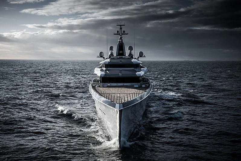 a ship in the water aboard BRAVO EUGENIA Yacht for Sale