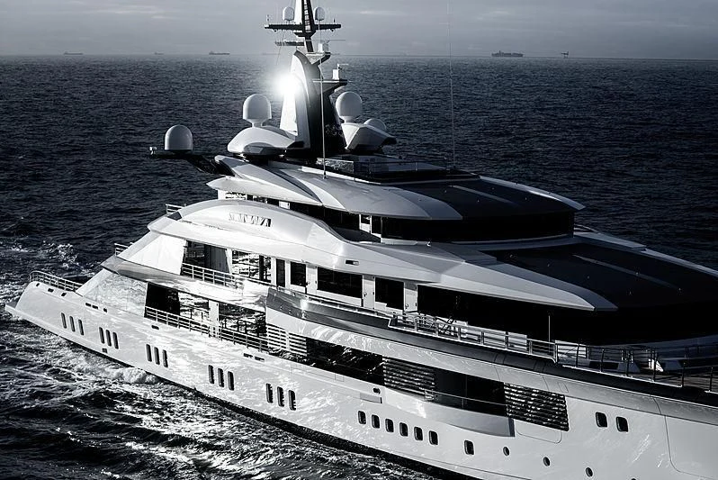 a ship on the water aboard BRAVO EUGENIA Yacht for Sale