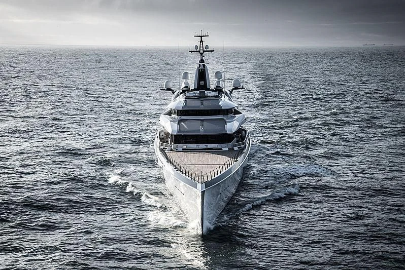 a boat in the water aboard BRAVO EUGENIA Yacht for Sale