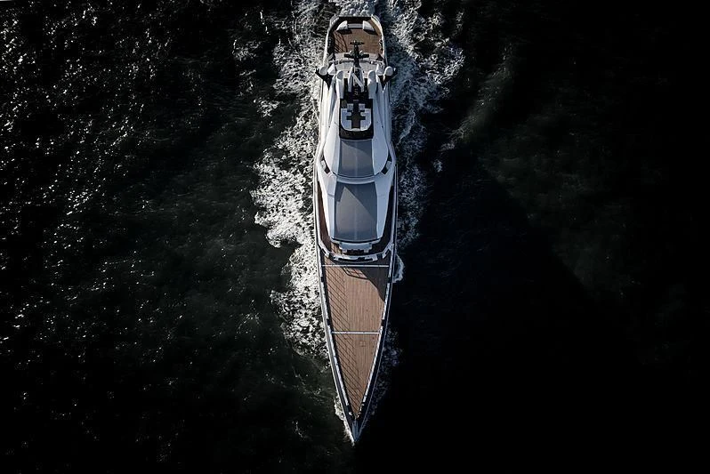 a space shuttle in space aboard BRAVO EUGENIA Yacht for Sale