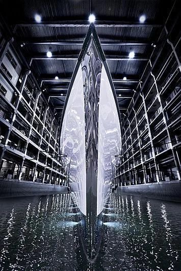 a large metal structure with a design on it aboard BRAVO EUGENIA Yacht for Sale