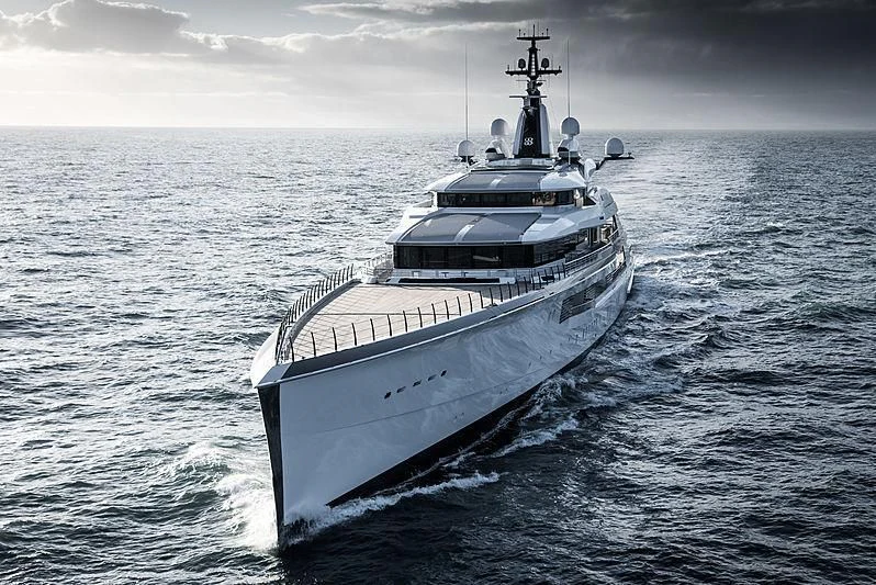 a ship in the water aboard BRAVO EUGENIA Yacht for Sale